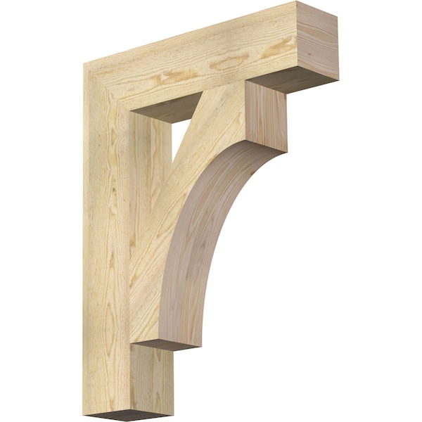 Ekena Millwork Westlake Block Rough Sawn Bracket, Douglas Fir, 6"W x 26"D x 34"H BKT06X26X34WTL05RDF - main